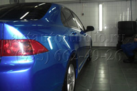 Honda Accord оклейка синей хром плёнкой